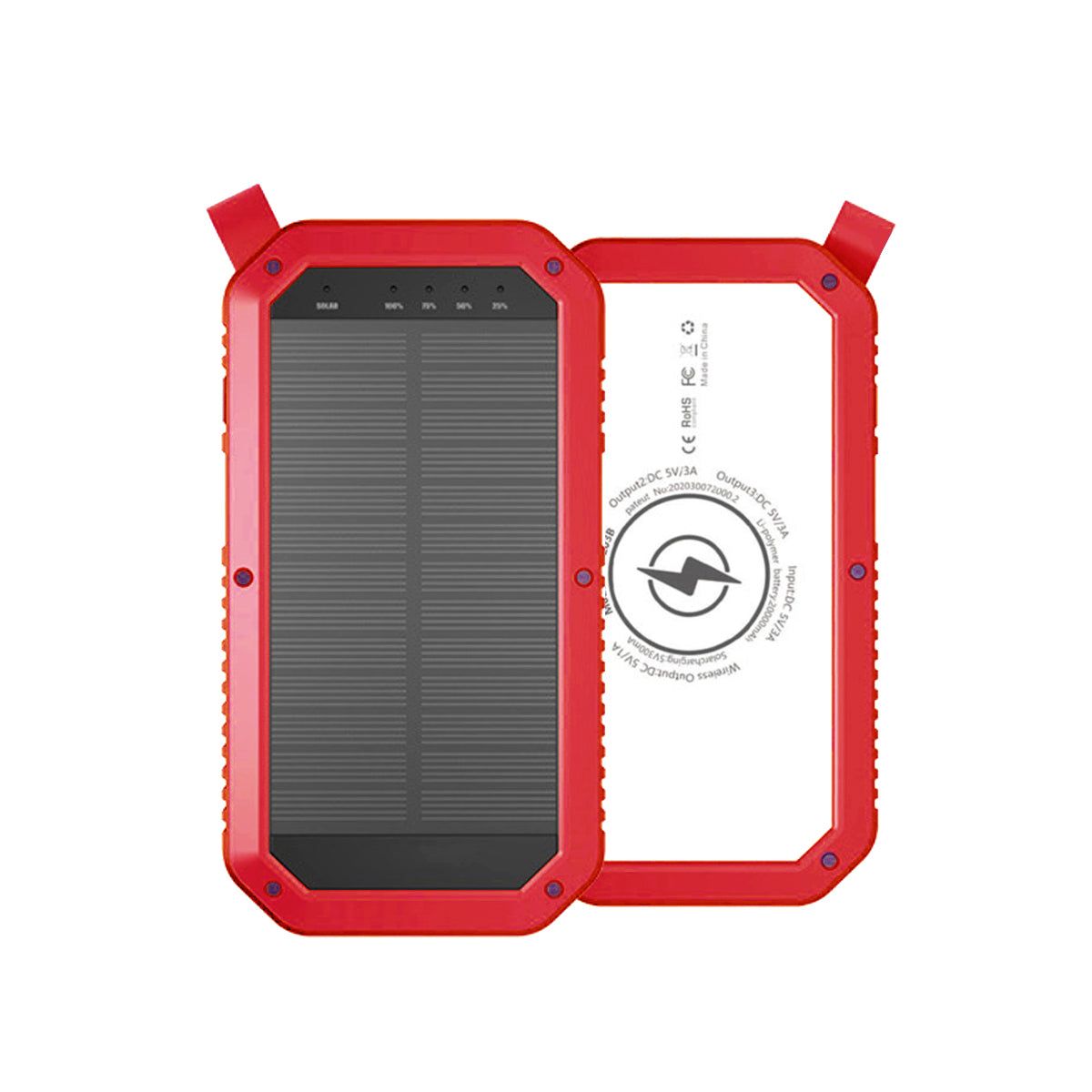 Sun Chaser Mini Solar Powered Wireless Phone Charger 10; 000 mAh With LED Flood Light