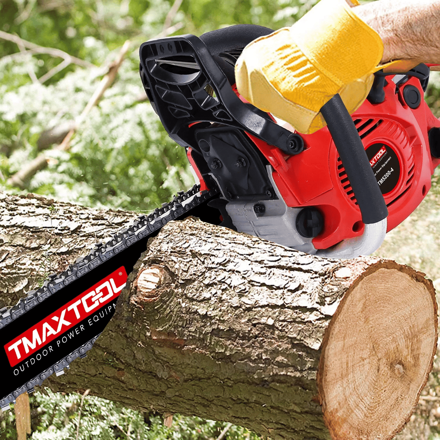 TMAXTOOL 62cc Powerful 20 inch Gas Chainsaw with 2 Stroke - Perfect for Pruning, Limbing, and Sawmill Operations-Red