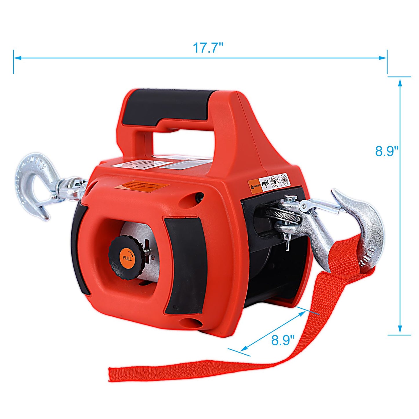 Drill Winch Hoist Portable Drill Winch of 750 LB Capacity with 40 Feet Steel Wire Drill Winch for Lifting & Dragging