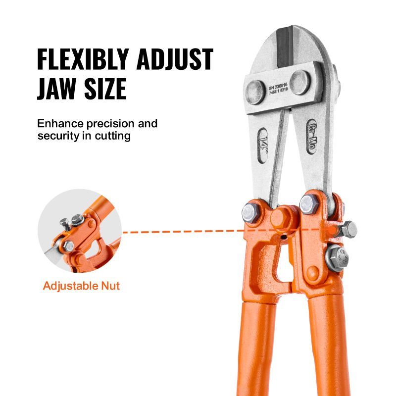 Bolt Lock Cutter with Soft Rubber Grip for Cables & Bolts