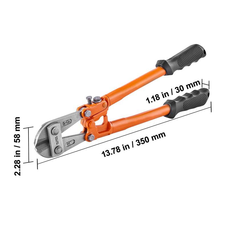 Bolt Lock Cutter with Soft Rubber Grip for Cables & Bolts