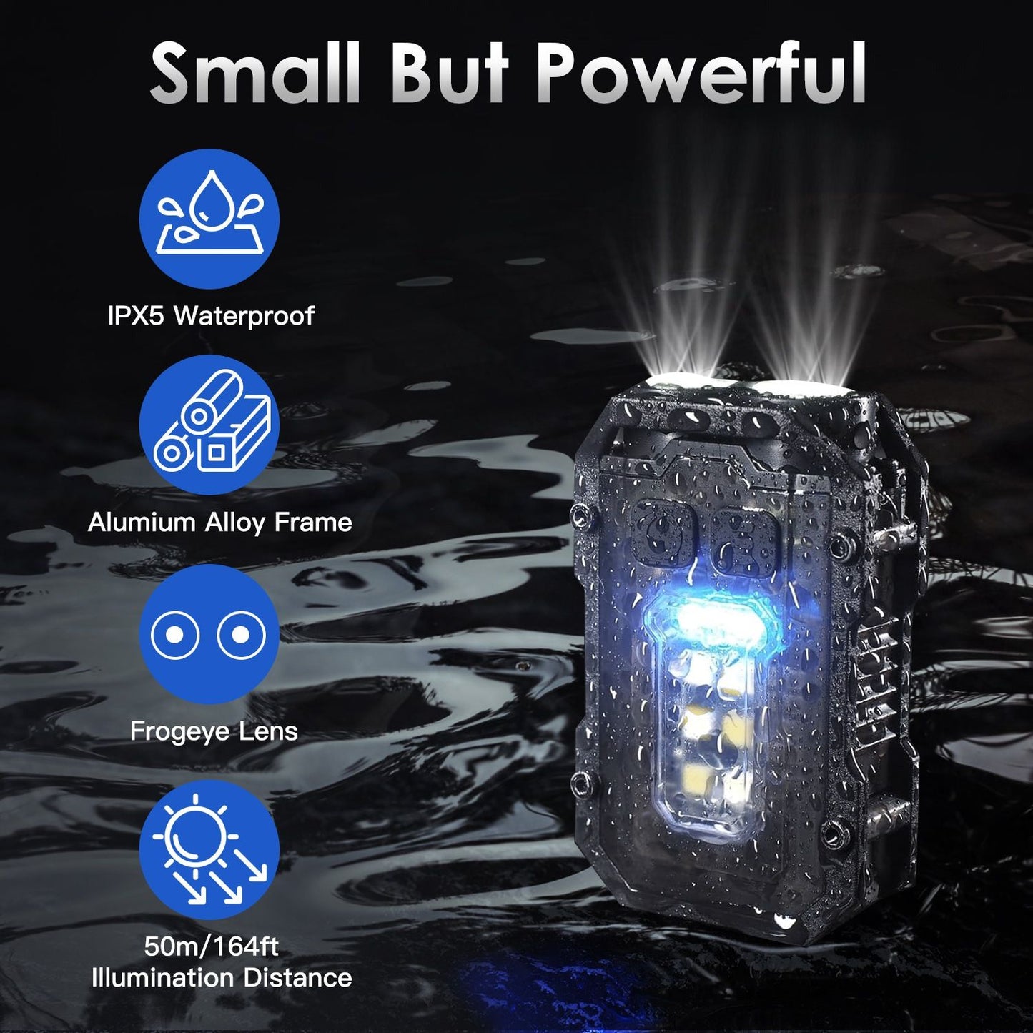 Mini Pocket Keychain Flashlight EDC Flashlight LED COB Portable Clip on Flashlight Waterproof Mini Powerful Flashlight with Magnet 8 Modes for Repairing Emergency