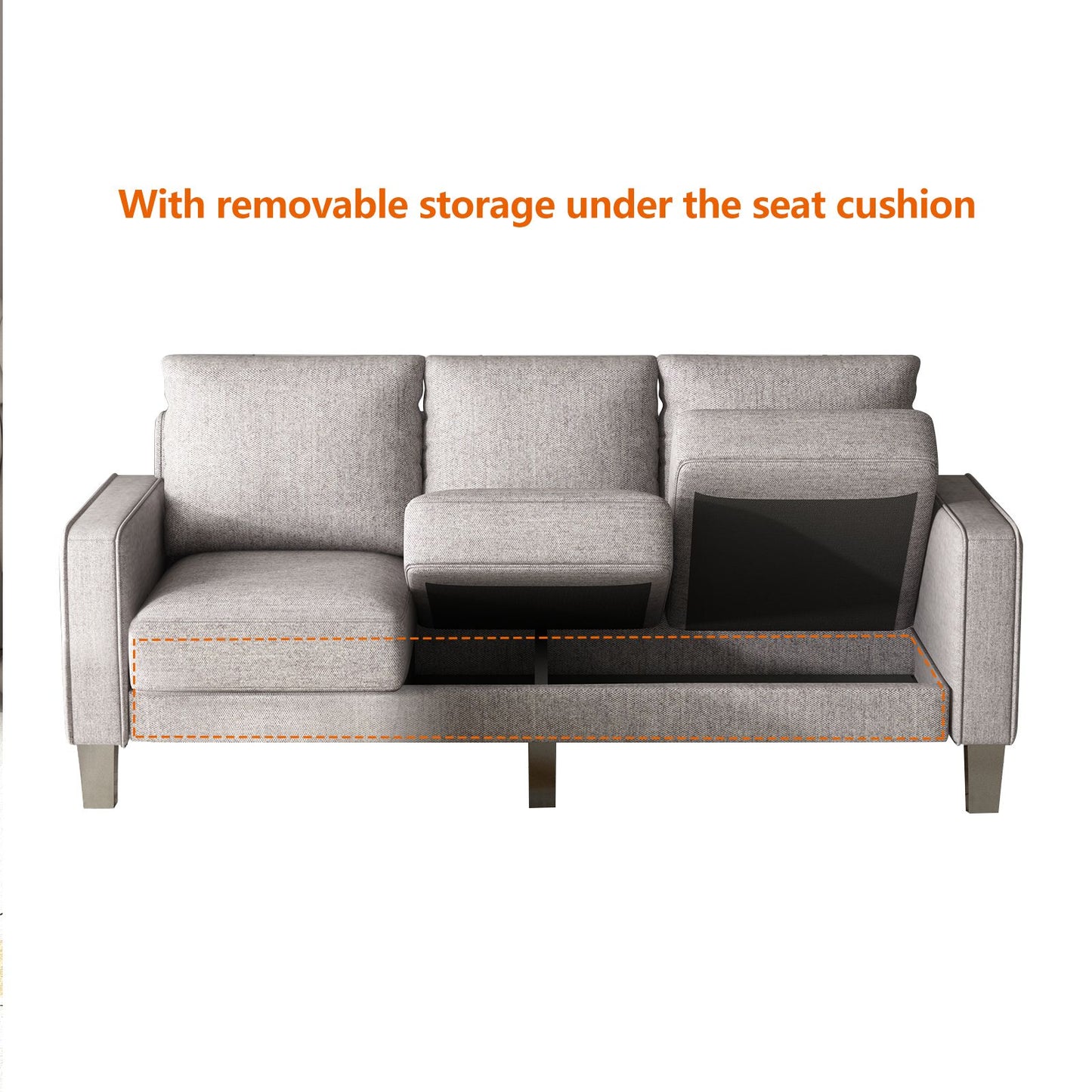 Modern Living Room Furniture Sofa in Fabric 2+3 Seat