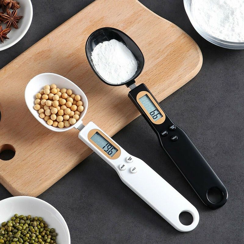 Electronic Kitchen Scale; 0.1g-500g LCD Display Digital Weight Measuring Spoon; Kitchen Tool (Button Battery Version Cannot Be Charged) Outdoor Home Kitchen Accessories