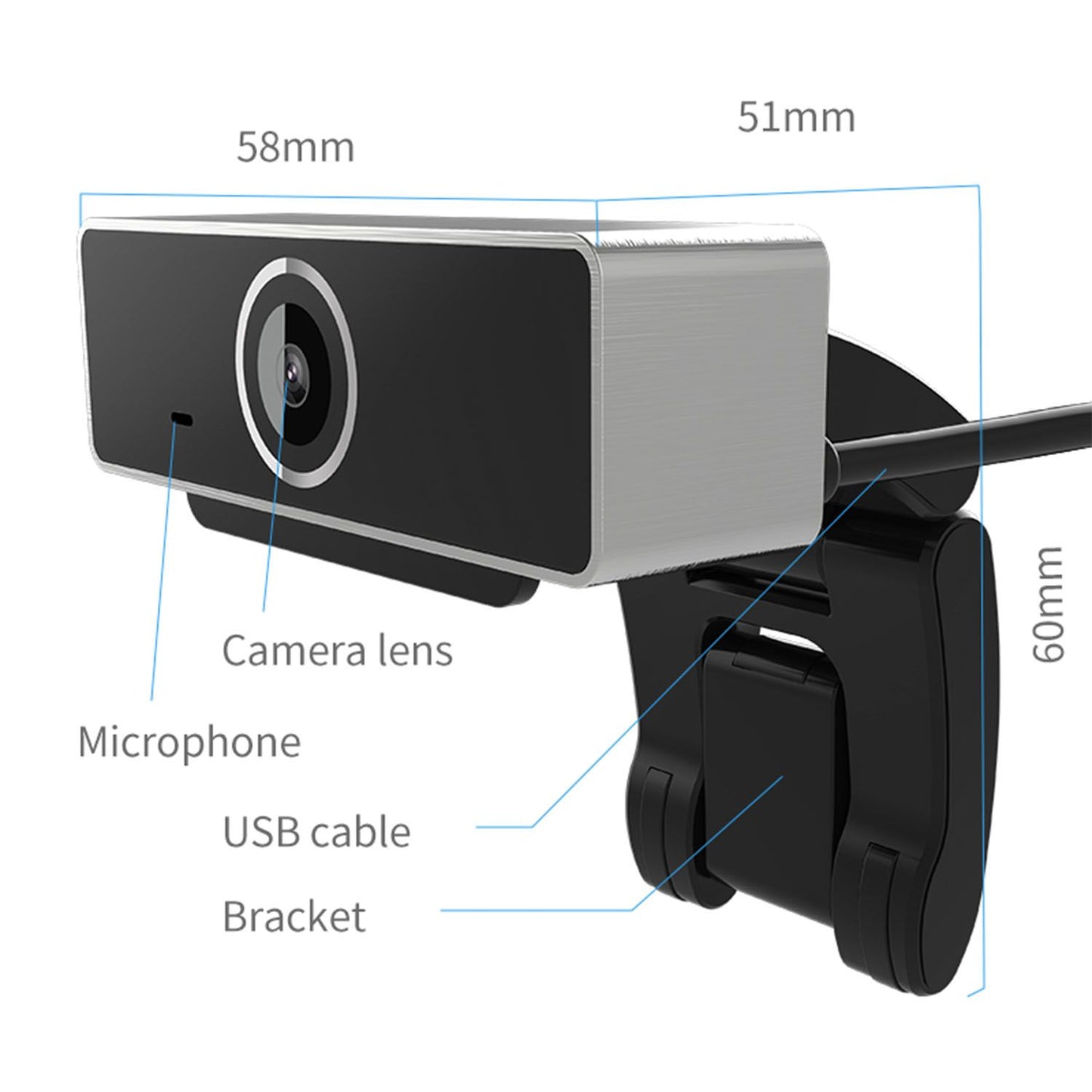 FHD 1080P Webcam USB PC Computer Webcam Auto Focus with Microphone 60-Degree Widescreen Desktop Laptop Webcam Live Streaming Webcam