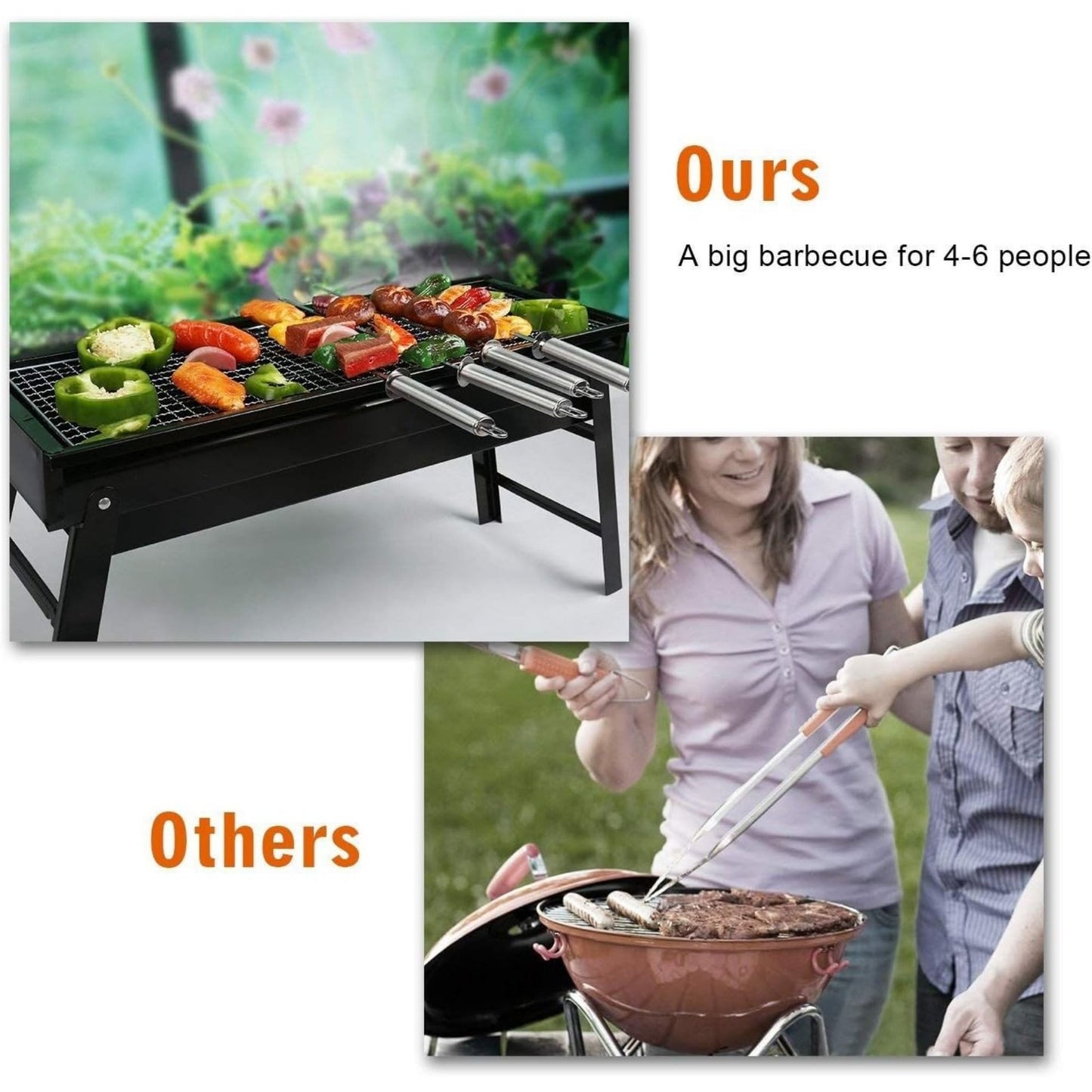 Barbecue Stove Portable Foldable Outdoor Grill Charcoal BBQ Grill Patio Camping Picnic Burner Portable Household