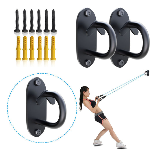 3-piece wall-mounted exercise anchor, resistance band wall hook, home gym installation anchor, physical therapy yoga fitness exercise, ceiling mounted hook exercise station for weight bands, strength