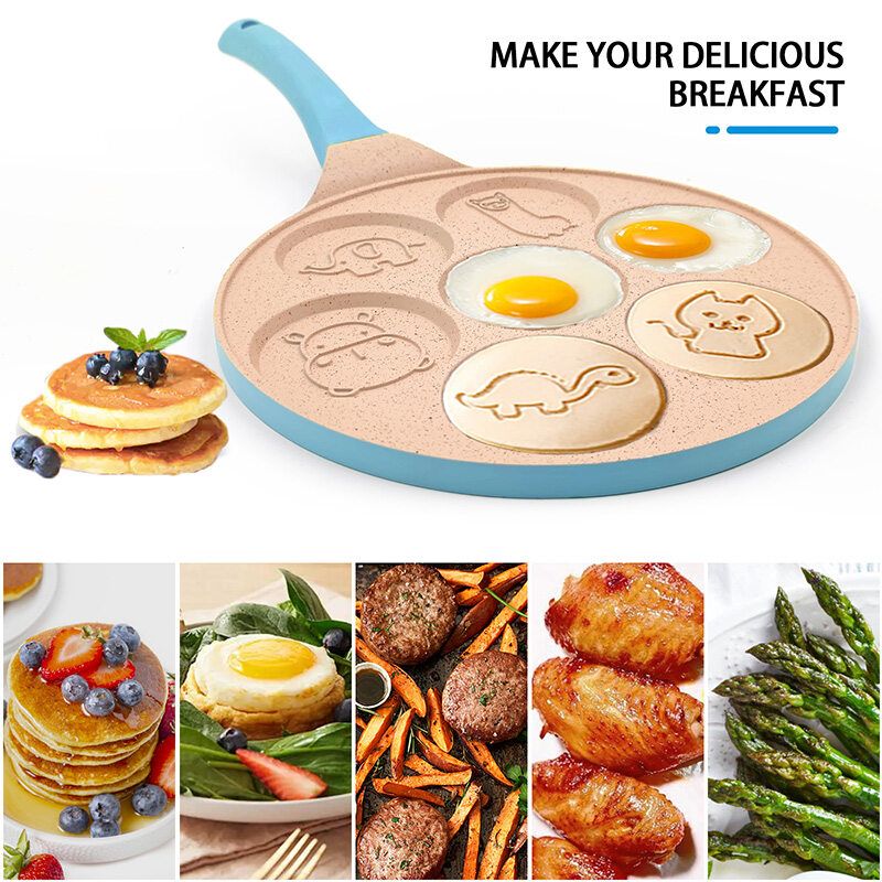 Egg Pan Omelette Pan Pancake Pan Maker Nonstick Egg Cooker Skillet for Pancakes Cookies Burgers Breakfast Pan