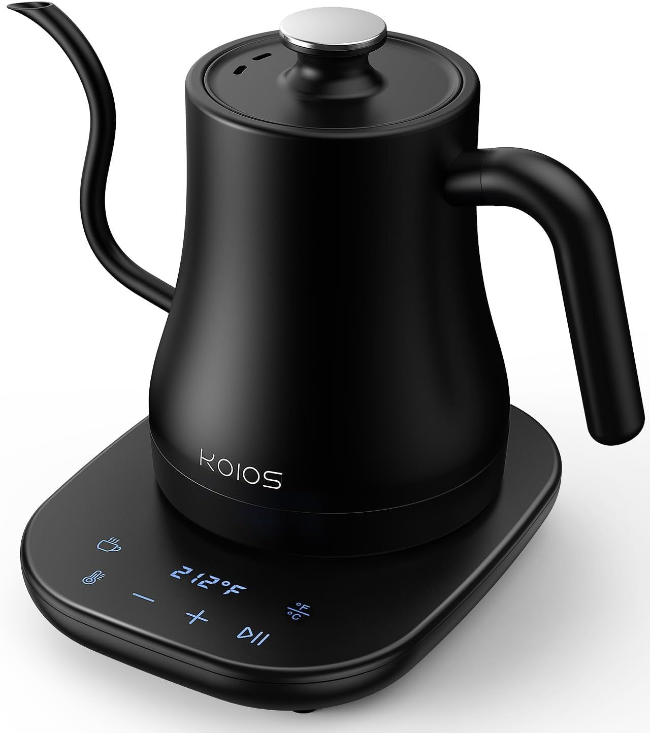 Gooseneck Electric Kettle with Temperature Control, 27oz Rapid Heating Electric Kettle for Pour Over Coffee/Tea, Auto Shut Off & Boil-Dry Protection, 4H Keep Warm, Stainless Steel Inner, Matte Black