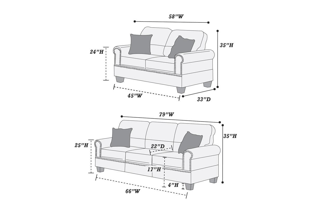 Black Bonded Leather 2pc Sofa Set Sofa And Loveseat Living Room Furniture