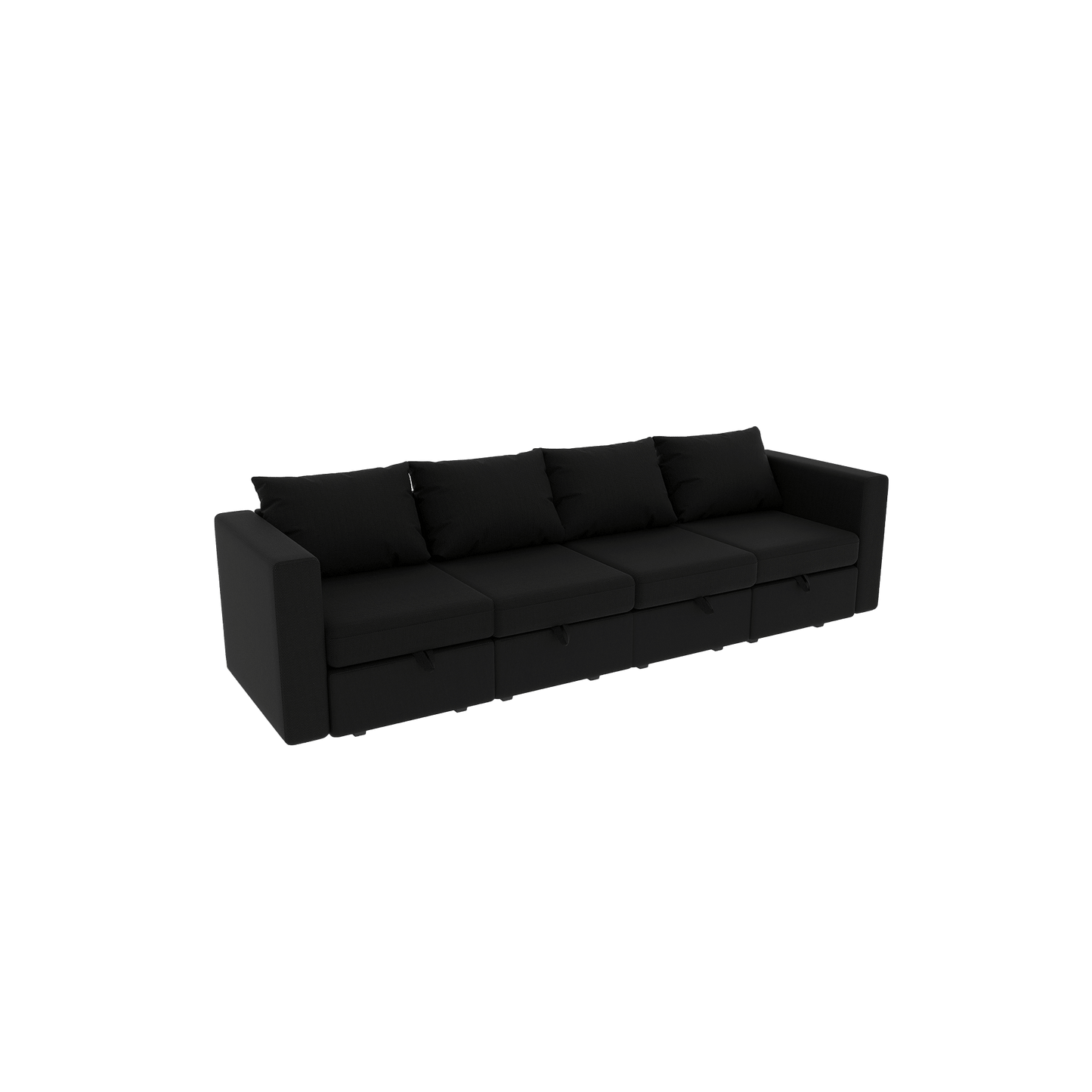 Livelylodge Modular Sectional Sofa with Wooden Frame and Pull-Out Bed, Convertible Couch for Living Room, Available in Black, White, and Gray, 109\" L x 30.5\" W x 34\" H